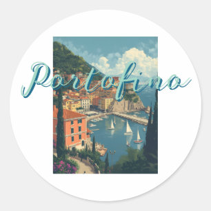 Adesivo Estilo Vintage Portofino Genova Itália