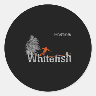 Adesivo Estilo Whitefish Montana Vintage Skiing, 1980