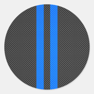 Adesivo Estilos de fibra de carbono azul no Céu desportiv