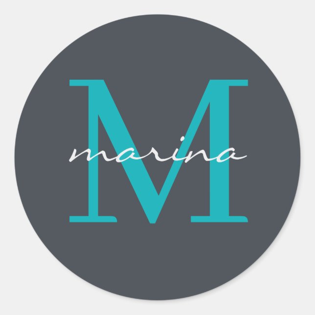 Adesivo Estilos e monogramas personalizados (Frente)