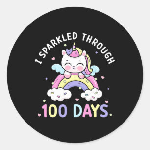 Adesivo Estimuladas por 100 dias Meninas Unicorn 100 dias