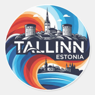 Adesivo Estônia Tallinn Viagem