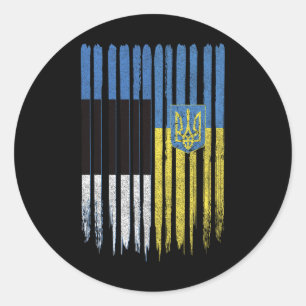 Adesivo Estônia Ucrânia Estoniano Ucraniano Bandeira