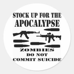 Adesivo Estoque-Se Para Os Zombies Apocalypse Não Se Comp