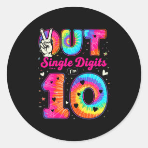 Adesivo Estou 10 Dígitos Tie Dye Paz Fora Dígitos Únicos N