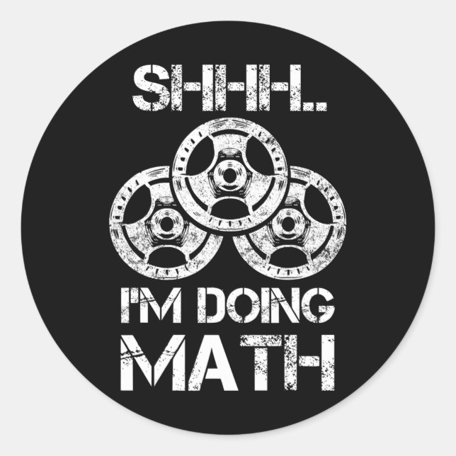 Adesivo Estou a fazer um trabalho de educação matemática (Frente)