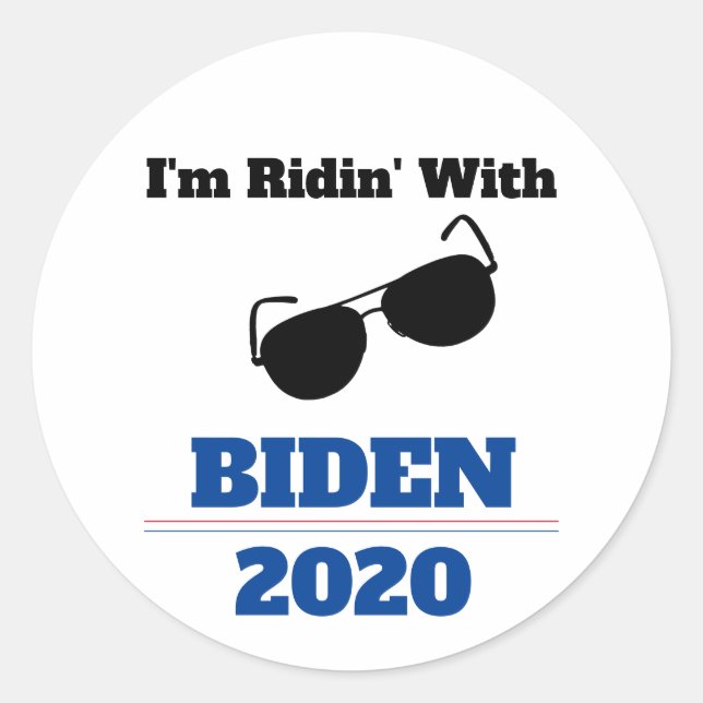 Adesivo Estou a Ridin com o Biden em 2020 (Frente)
