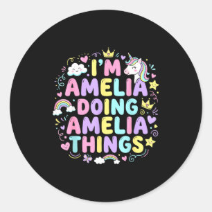Adesivo Estou Amelia Fazendo Coisas de Amelia Menina Fofa