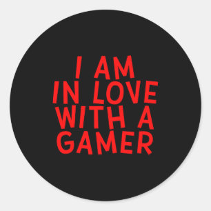 Adesivo Estou Apaixonado Por Um Gamer Jogo Fofo do Dia dos