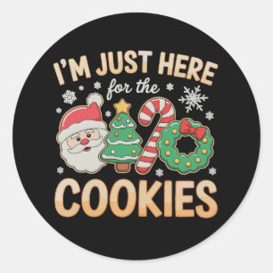 Adesivo Estou Aqui Apenas Para Os Biscoitos Natal