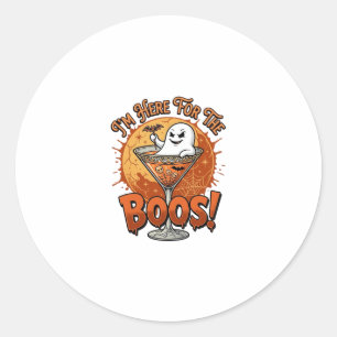 Adesivo Estou Aqui Boos Halloween Fantasma Bebida Teia de