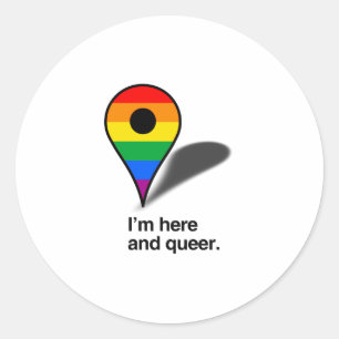 Adesivo Estou aqui e sou queer