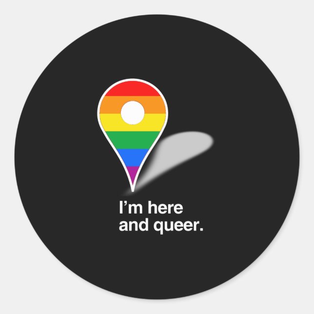 Adesivo Estou aqui e sou queer (Frente)