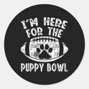 Adesivo Estou Aqui Para a Camiseta do Puppy Bowl - Camiset