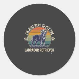 Adesivo Estou Aqui Para Acariciar Labrador Retriever Cão R