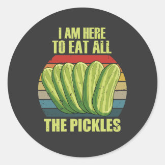 Adesivo estou aqui para comer todos os pepinos