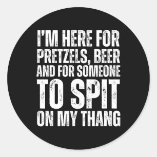 Adesivo Estou Aqui Para Pretzels E Beer Ual Adulto 2025.