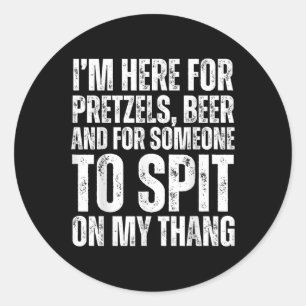 Adesivo Estou Aqui Para Pretzels E Beer Ual Adulto 2025