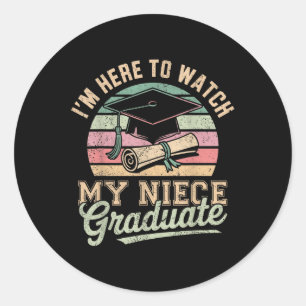Adesivo Estou Aqui Para Ver Minha sobrinha Graduada Em 202