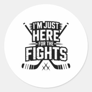 Adesivo Estou Aqui Só Para As Lutas Funny Hockey _4