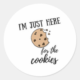 Adesivo Estou aqui só para os biscoitos Engraçados