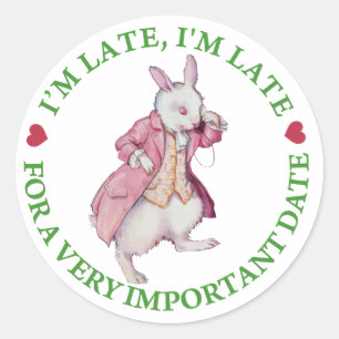Adesivo Estou atrasado, atrasado, para um encontro muito i