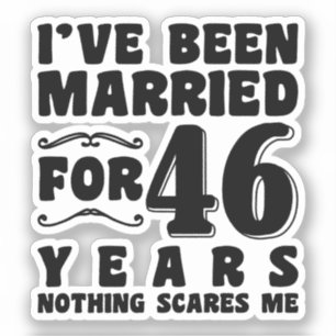 Adesivo Estou Casado Há 46 Anos Casamento Romântico