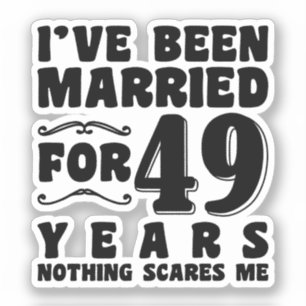 Adesivo Estou Casado Há 49 Anos Casamento Romântico