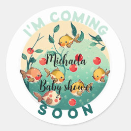 Adesivo Estou chegando Brincadeira Amarelo Bebê de Cereja