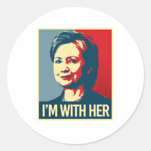 Adesivo estou com a Hillary poster -