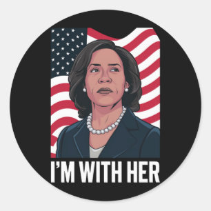 Adesivo Estou Com Ela Kamala Vote Para Presidente 2024