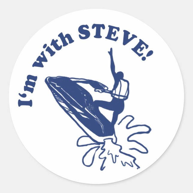 Adesivo Estou com JET BIKE STEVE! (Frente)