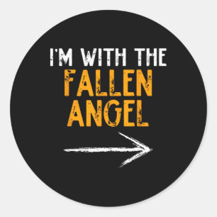 Adesivo Estou com o Casal de Fallen Angel Costume Hallowee