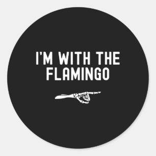 Adesivo Estou com o Dia de as Bruxas engraçado Flamingo Sk