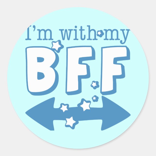 Adesivo Estou com o My BFF (seta dupla) (Frente)