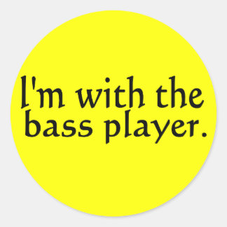 Adesivo Estou com o presente de música de banda do baixist