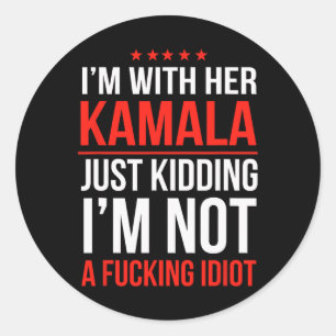 Adesivo Estou com o seu presidente Kamala Kamala Harris W