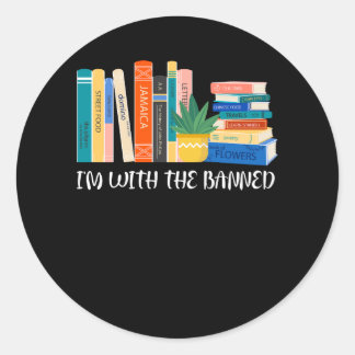 Adesivo Estou com os livros proibidos que leio livros proi