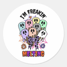 Adesivo Estou derretendo fantasmas do Sorvete do Halloween