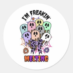 Adesivo Estou derretendo fantasmas do Sorvete do Halloween