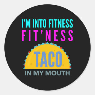 Adesivo Estou em Forma, Taco Fitness na Boca Treino