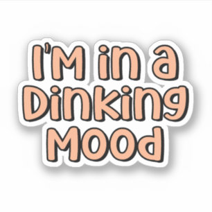 Adesivo Estou em um Pickleball Laranja de Movimento Dinama