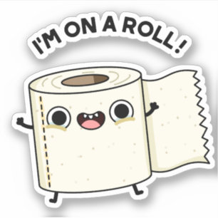 Adesivo Estou em um Roll Funny Toilet Paper