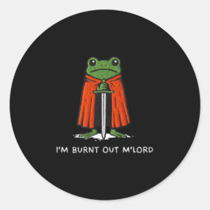 Adesivo Estou Esgotado M'lord Funny Knight Frog Meme Rapaz