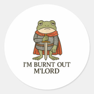 Adesivo Estou Exausto Senhor Divertido Cavaleiro Medieval