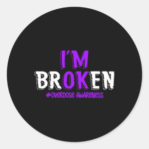 Adesivo Estou farto de overdose Pruple Ribbon overdose Awa