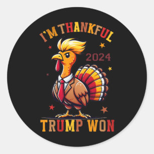 Adesivo Estou grato Trump Won 2024, trouxe o americano de