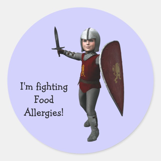 Adesivo Estou lutando contra as alergias à Comida! (Frente)