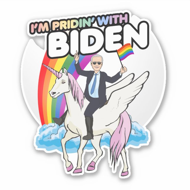 Adesivo Estou me orgulhando do Biden (Frente)