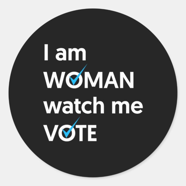 Adesivo Estou Mulher Assista-Me Votar 2024 Votação Na Onda (Frente)